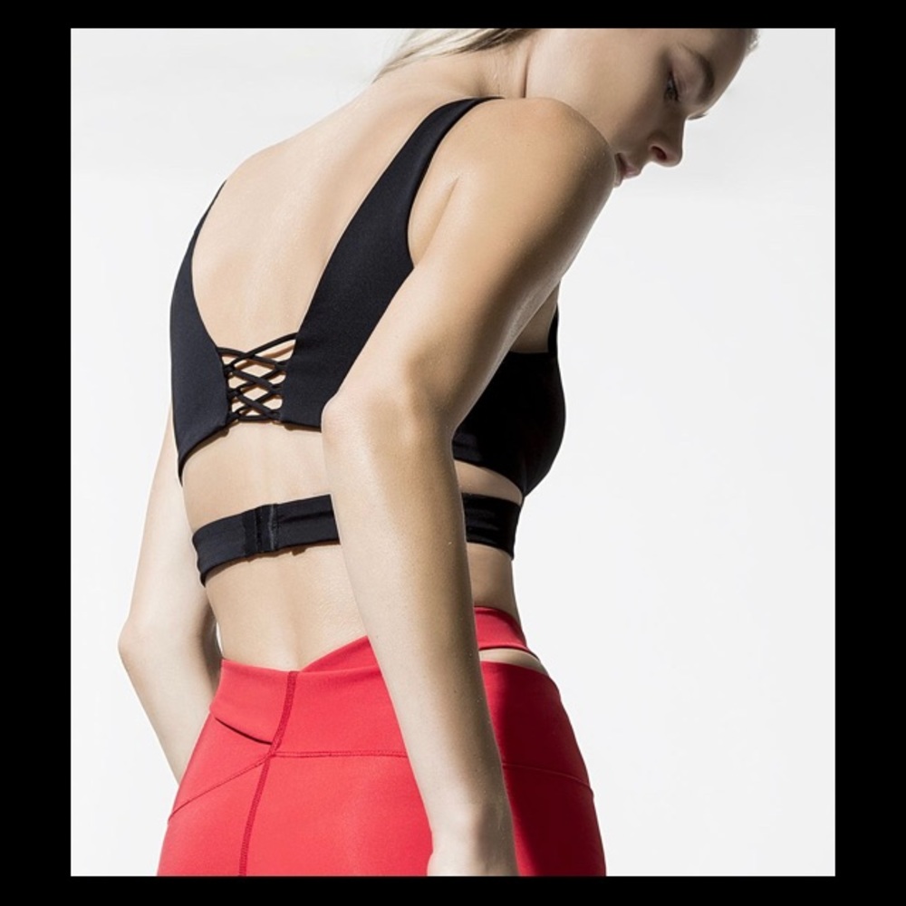 Carbon38 x Jonathan Simkhai Laming Bra in Black